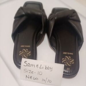 Sam&Libby black knotted bow sandal